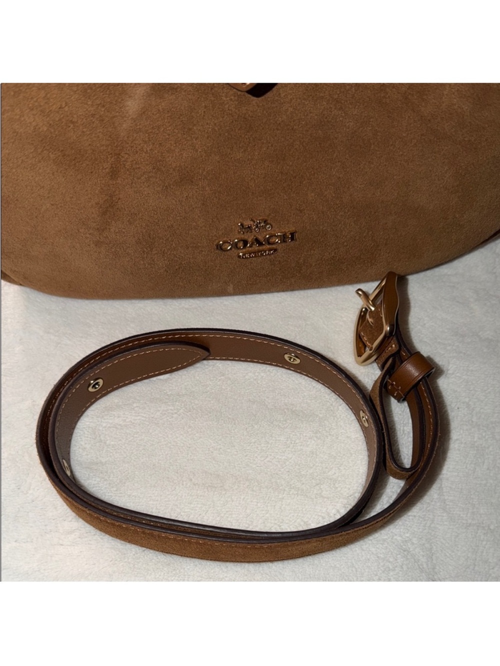 Coach Hadley Convertible Crossbody Bag - Chestnut Brown with Gold Hardware - Picture 7 of 9